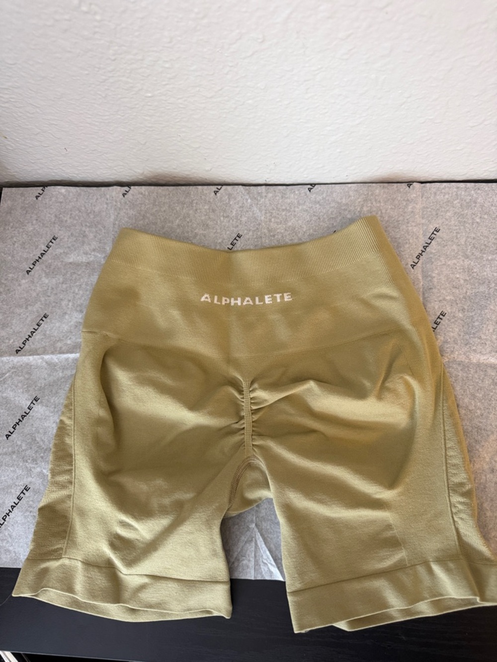 Alphalete Olive Green Seamless Shorts